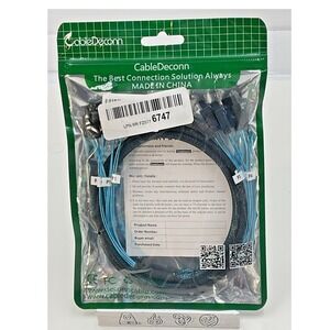 CableDeconn SATA Cables 4 Pack Black and Blue